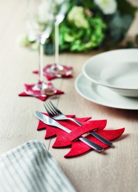 Logo trade promotional giveaways picture of: RPET felt cutlery holder set